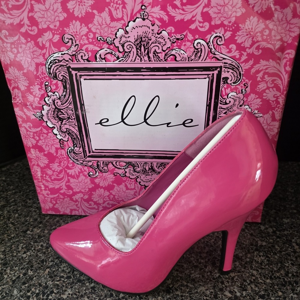 Ellie 5" Heel Pumps Women's Size 9 Fuchsia Patent Pointed Toe Stiletto New